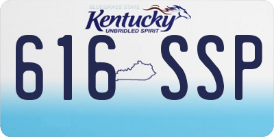 KY license plate 616SSP