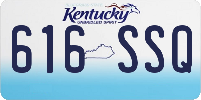 KY license plate 616SSQ