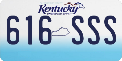 KY license plate 616SSS