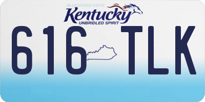 KY license plate 616TLK