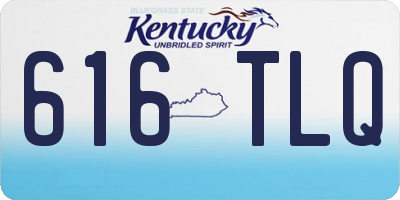 KY license plate 616TLQ