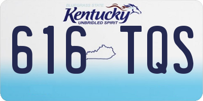 KY license plate 616TQS