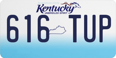 KY license plate 616TUP