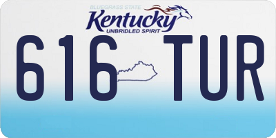 KY license plate 616TUR