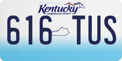 KY license plate 616TUS