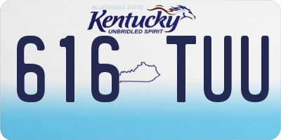 KY license plate 616TUU