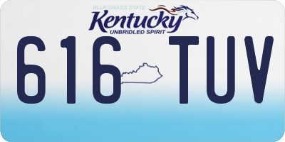 KY license plate 616TUV