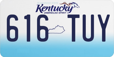 KY license plate 616TUY