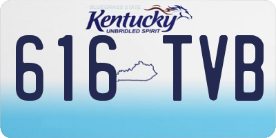 KY license plate 616TVB