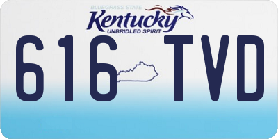 KY license plate 616TVD