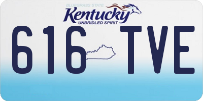 KY license plate 616TVE