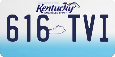 KY license plate 616TVI