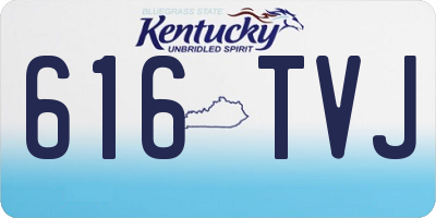 KY license plate 616TVJ