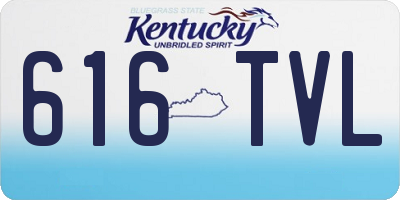 KY license plate 616TVL
