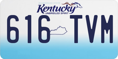 KY license plate 616TVM