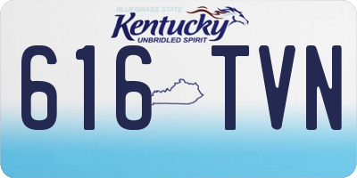 KY license plate 616TVN