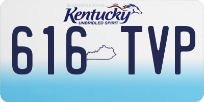 KY license plate 616TVP