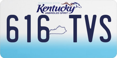 KY license plate 616TVS