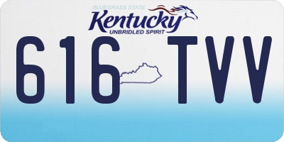 KY license plate 616TVV