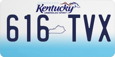 KY license plate 616TVX