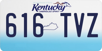 KY license plate 616TVZ