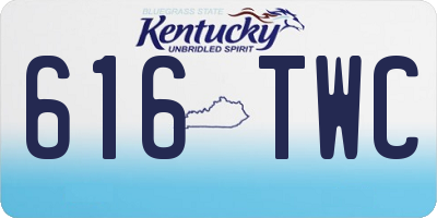 KY license plate 616TWC