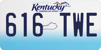 KY license plate 616TWE