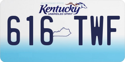KY license plate 616TWF