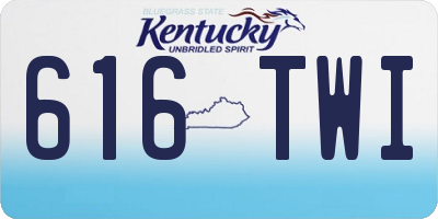 KY license plate 616TWI