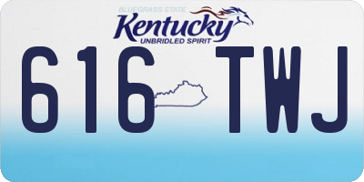 KY license plate 616TWJ