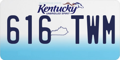 KY license plate 616TWM