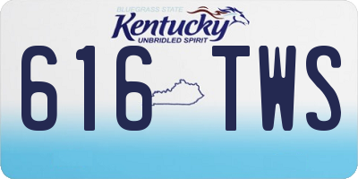 KY license plate 616TWS