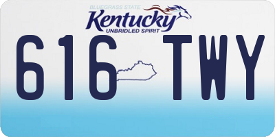 KY license plate 616TWY