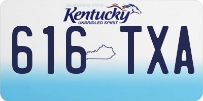 KY license plate 616TXA