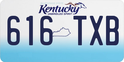 KY license plate 616TXB