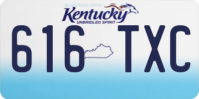 KY license plate 616TXC
