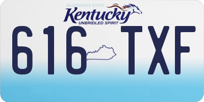 KY license plate 616TXF