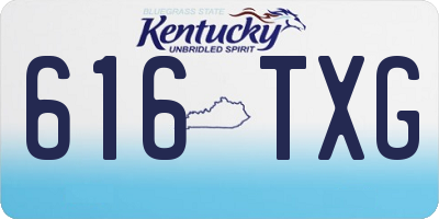KY license plate 616TXG