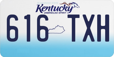 KY license plate 616TXH