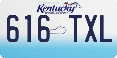 KY license plate 616TXL