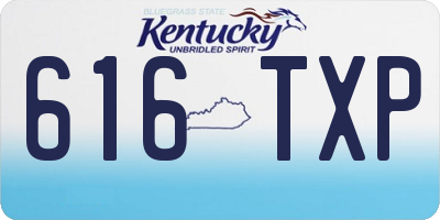 KY license plate 616TXP