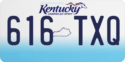 KY license plate 616TXQ
