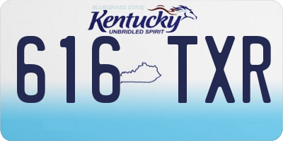 KY license plate 616TXR