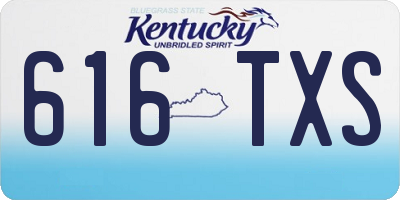 KY license plate 616TXS