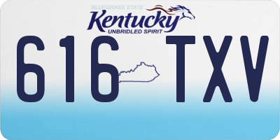 KY license plate 616TXV
