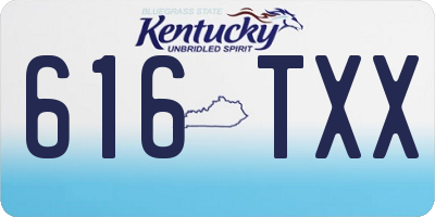 KY license plate 616TXX