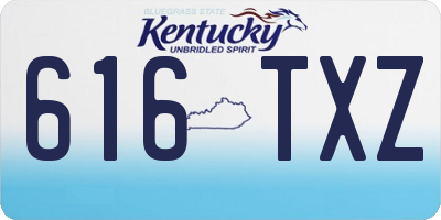 KY license plate 616TXZ