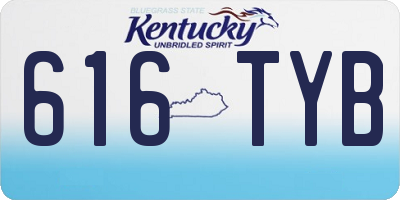 KY license plate 616TYB