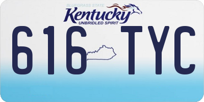 KY license plate 616TYC