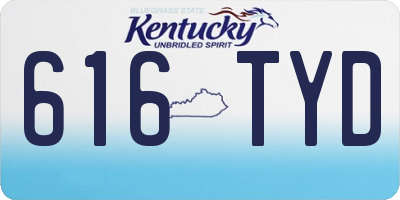 KY license plate 616TYD